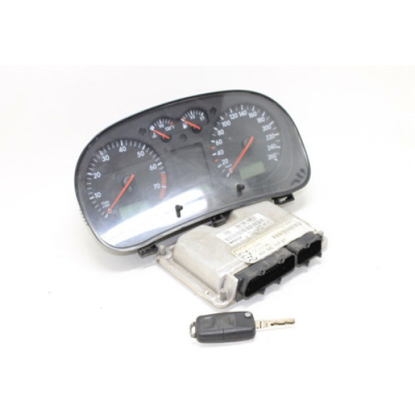 Kit Módulo Injeção Vw Golf 2.0 8v 2003 Aut. 06a906032km