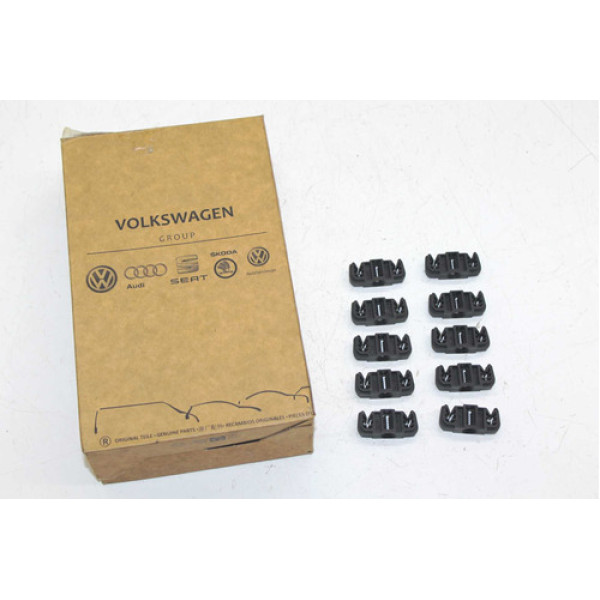10 Presilha Fixação Cano De Freio Vw 5u0611797a (p/ 2 Canos)